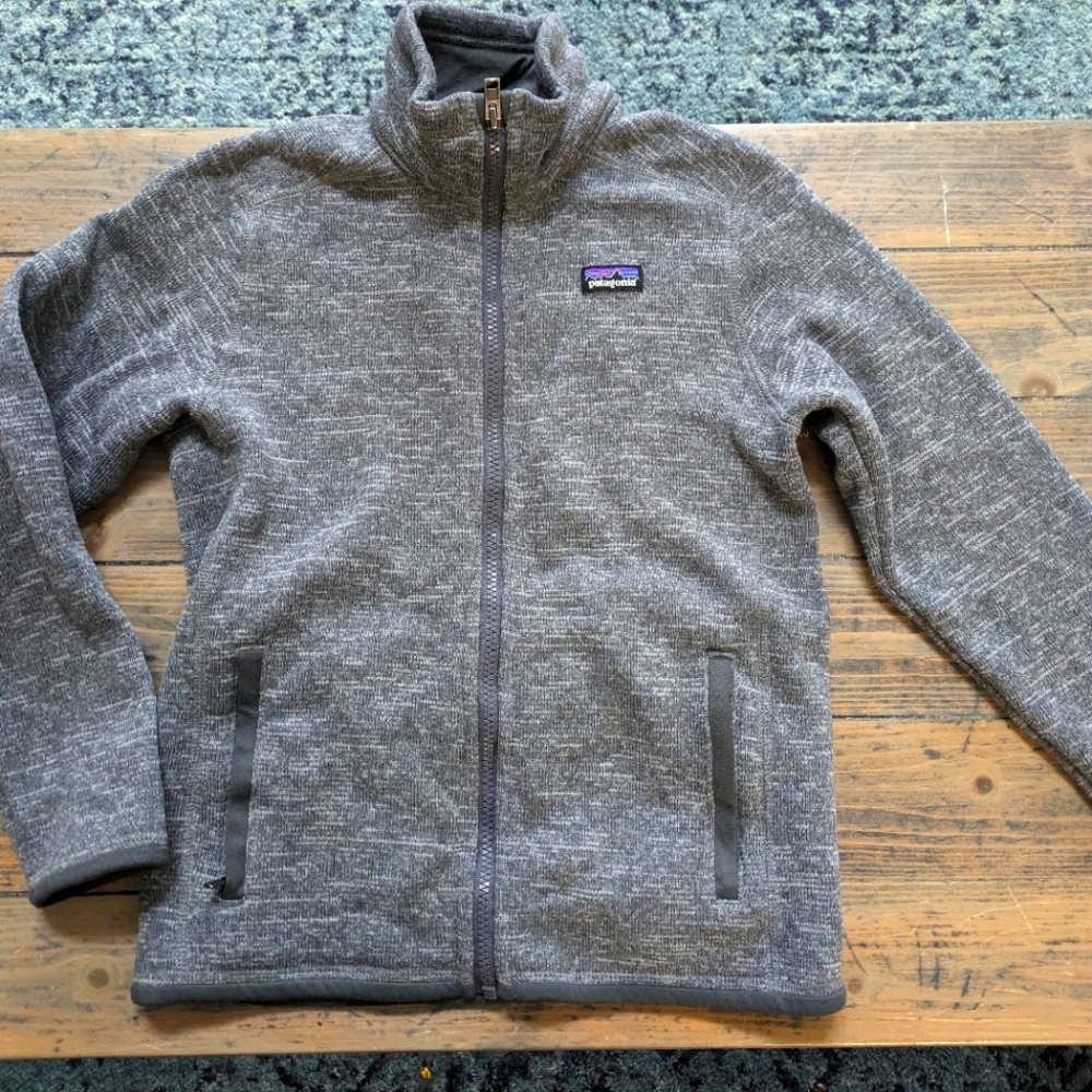 Patagonia better sweater fleece jacket kids size 10 medium